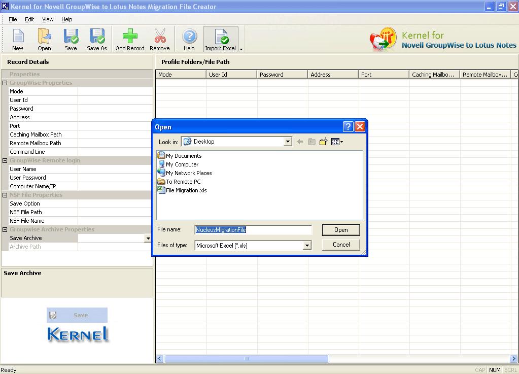 Figure 5.23: Fetching Excel File At times, certain errors might appear which are displayed in compilation output dialog.