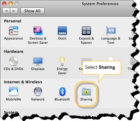 CHAPTER 1: GETTING STARTED 2. Select System Preferences.