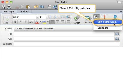 Creating an E-mail Signature Creating an e-mail signature provides a quick way to include your contact