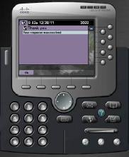 Appendix A: Cisco UCM IP Phone Specifics If the alert requires a response, the recipient can press the Response option on the screen to view a list of response options.