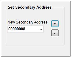 4.6 Set Secondary Address The New Secondary Address function allows setting a new secondary