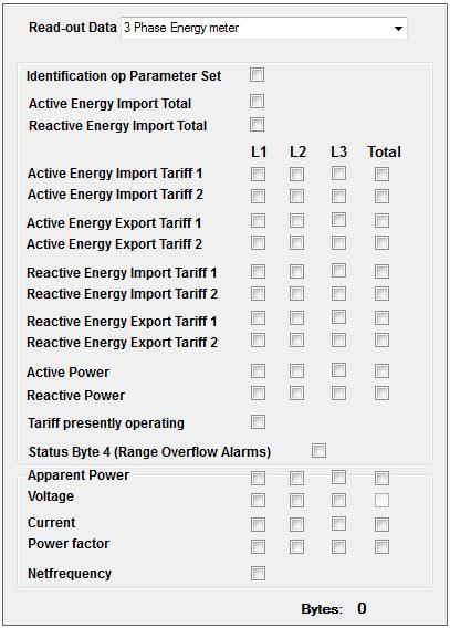 4.10 Set Parameter Set for all Read-out Data possible The Set Parameter Set for all Read-out Data possible allows setting the default Imported active energy on the M-Bus module. 4.