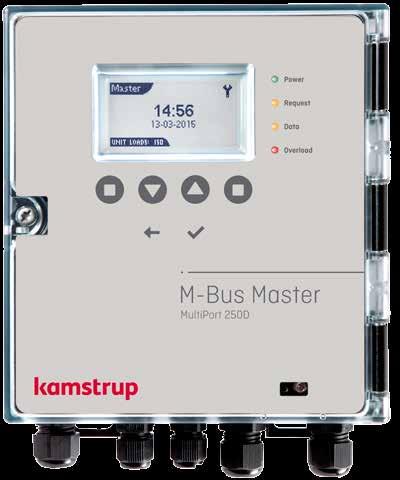 Features Usable as M-Bus Master, repeater and level converter 128x64 pixels LCD display with backlight* Display reading supporting all Kamstrup meters as well as non-kamstrup meters* Primary,
