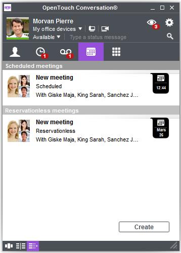 2.21 Meeting 2.21.1 Create a meeting Create a meeting: Via the corresponding icon in the homepage.