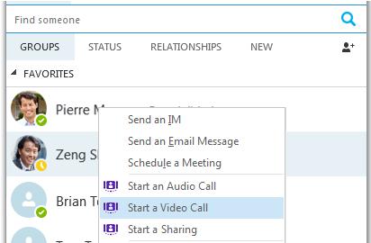 6.2 Presence information OpenTouch phone presence is communicated to the Microsoft Skype for Business client, so that anyone else looking at the user status will see that this user is on the phone. 6.