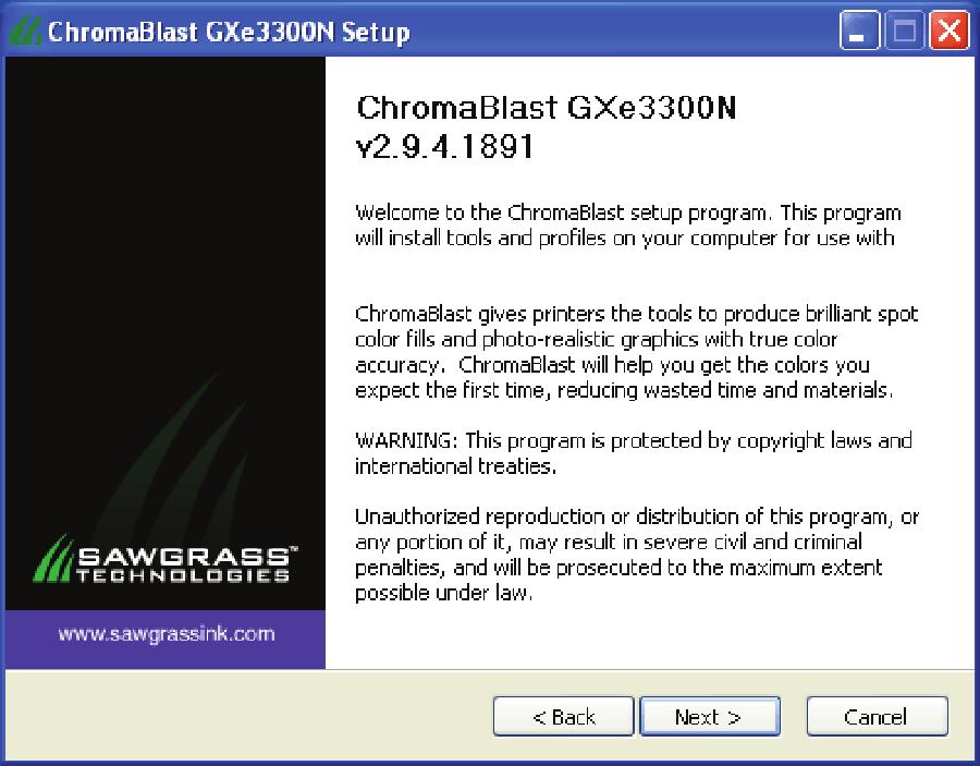 ChromaBlast-R: Ricoh GXe3300N ChromaBlast GXe3300N Installation & Registration (cont d 2:7) 3.