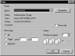 1. Select File (F) - Print (P) of the menu. INFO < Key Operation >: Ctrl + P 2.