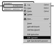 2.6 EDIT CHARACTER STRING Menu Edit Mode Program Control Type 2 Edit Character String of