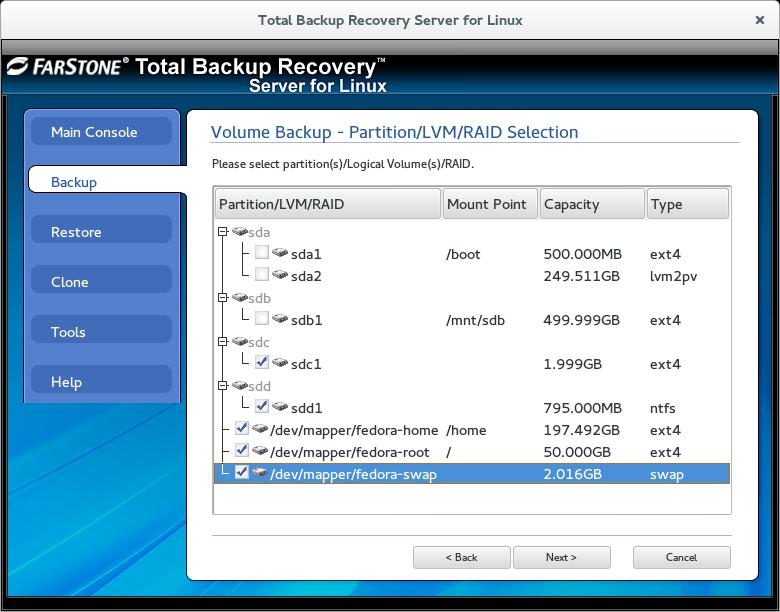 2. Set backup destination We ll automatically generate a path according to current time, but you may also change it. Click Next to continue backup progress. 3. Advanced please refer to 5.3. 4.