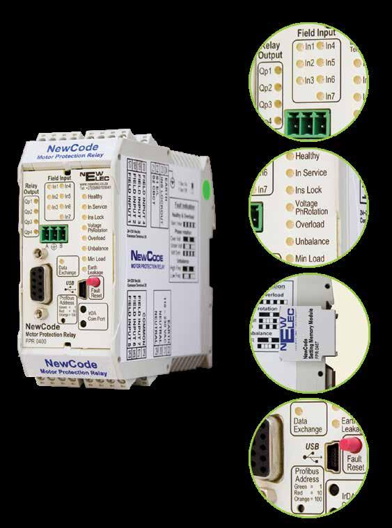 NewCode Comprehensive Motor Protection and Control Relay Relay Field Input and Output LEDs LED Fault Indicators Configurable Memory