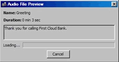 Processing Calls Receiving Calls Recordings The Play Audio File button is located at the right side of the Current Call window in you application.