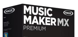 MAGIX Music Maker MX Premium EAN: 4017218641174 Price: 99,99, DKK 749,00, NOK 899,00, SEK 1099,00 Contents: Packaging: 1 DVD, manual (32 pages) 190 x 135 x 50 (mm), double flap Release date: 31.08.
