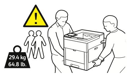 Maintenance 7. Keep the paper wrapped and stored away from humidity and dirt. 8. If the optional 550-Sheet Feeder is installed, unlock, then uninstall it before you move the printer. 9.