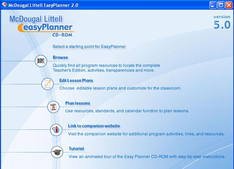 Using EasyPlanner This section provides detailed instructions on how to launch the application, create and customized lesson plans, manage your holidays, and more. STARTING EASYPLANNER ON WINDOWS 1.