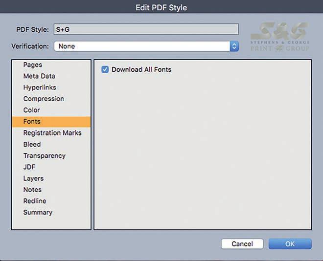 QUARK PDF CREATION STEP 5 All fonts must be