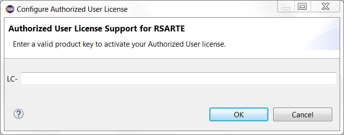 2.2.2 Authorized User License An authorized user license is based on a license key.