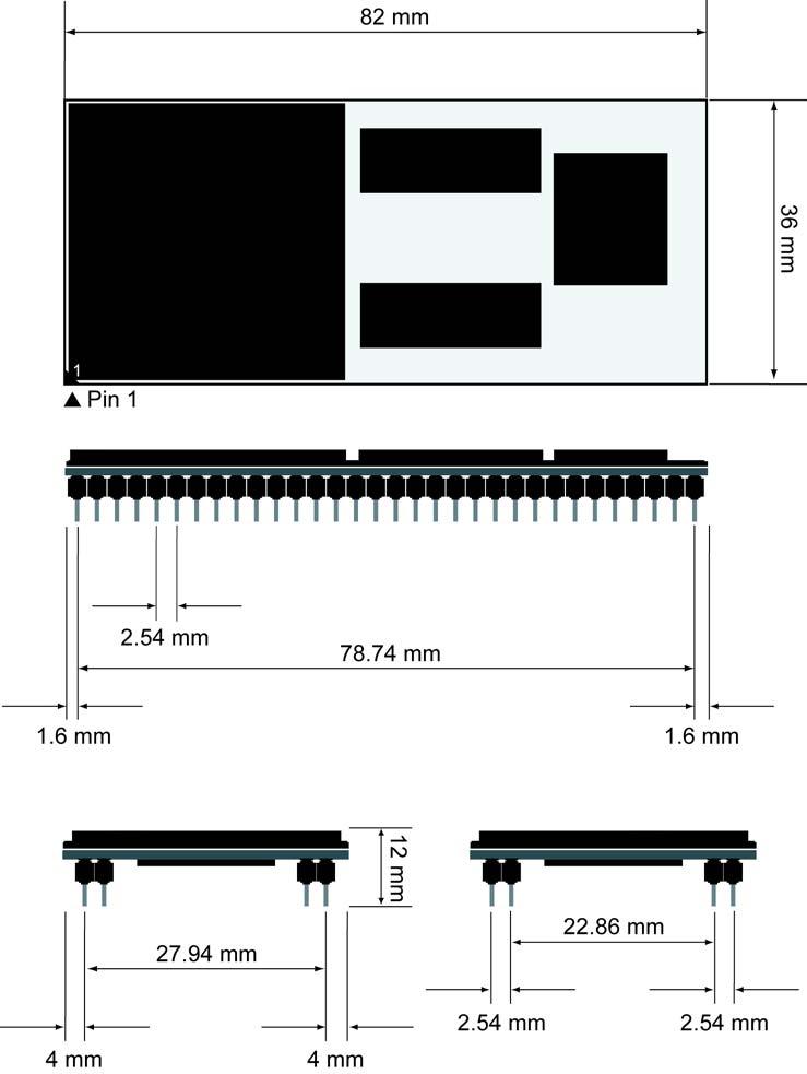 DIL/NetPC ADNP/1520 Mechanical Dimensions 4 MECHANICAL DIMENSIONS All length dimensions