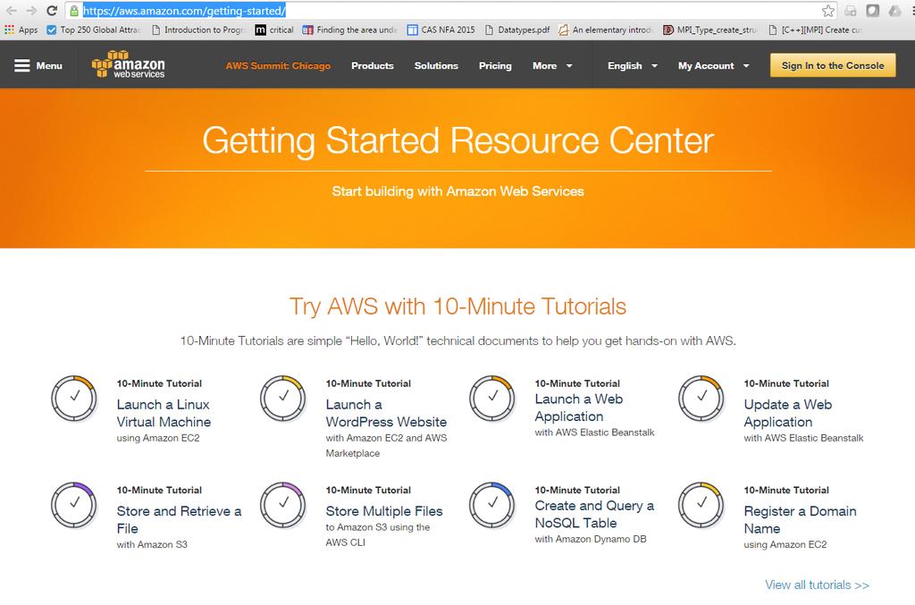 Getting Started: Did you complete these? https://aws.amazon.