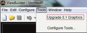 You can convert one graphic at a time, or you can convert an entire directory at once by installing the plug-in before upgrading your graphics. 1 Select Tools > Configure Tools > Upgrade 3.