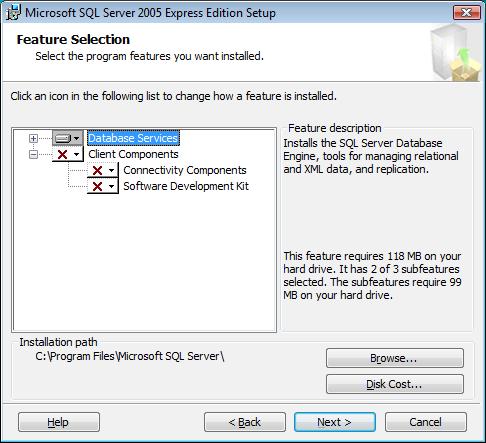 System Software Installation Figure 15. SQL Server Feature Selection glq017.