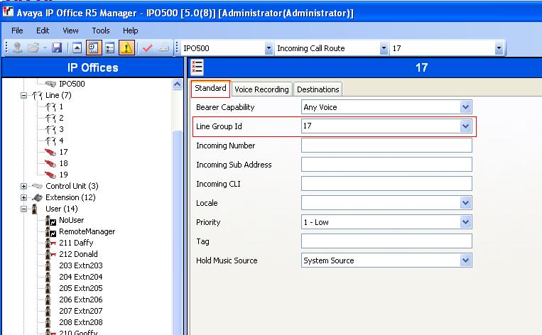 3.8 Configure Incoming Call Route From the configuration tree in the left pane, right-click on