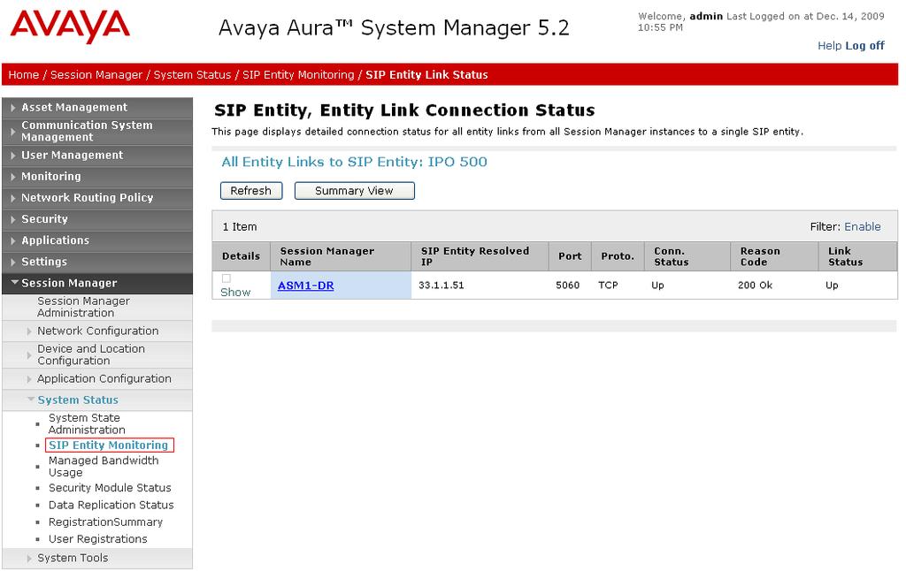 7.3 Verify Avaya IP Office IP Office can be debugged with the System Status Application.