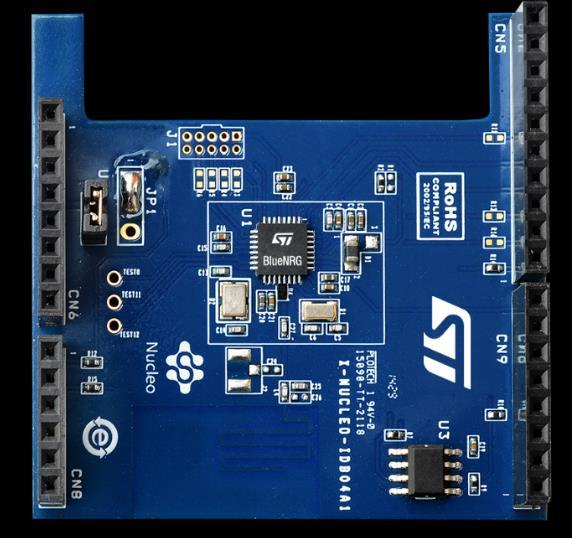 Bluetooth Low Energy Expansion Board Hardware Overview (4/6) 6 X-NUCLEO-IDB04A1 Hardware Description The X-NUCLEO-IDB04A1 is a Bluetooth Low Energy (BLE) evaluation and development board