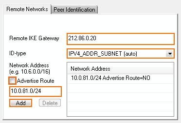 In this case, you must use aggressive mode. ID-type Select the IPsec ID-type. For more information, see IPsec IKEv1 Tunnel Settings.