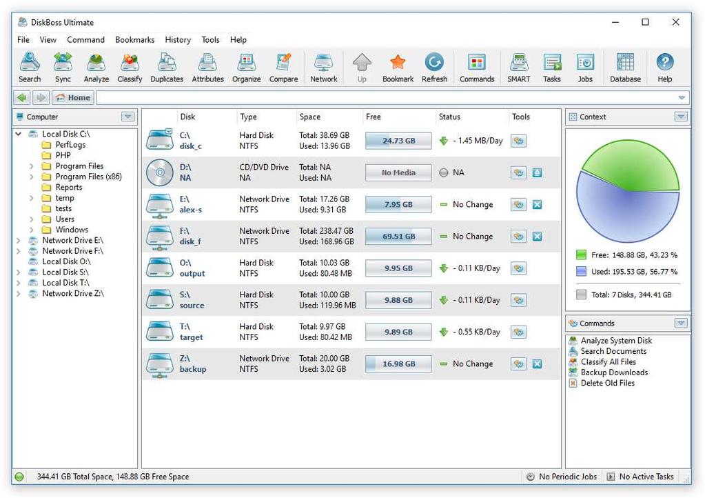 1 DiskBoss Overview DiskBoss is an automated, policy-based data management solution allowing one to analyze disks, directories and network shares, classify and categorize files, search and cleanup