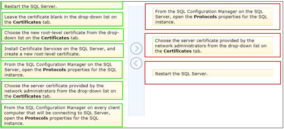 Answer: Question No : 29 - (Topic 1) You administer a Microsoft SQL Server 2012 database that has Trustworthy set to On.