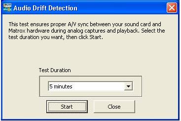 Running the Audio Drift Detection test The first time you start Adobe Premiere Pro, you ll be prompted to run the Audio Drift Detection test.