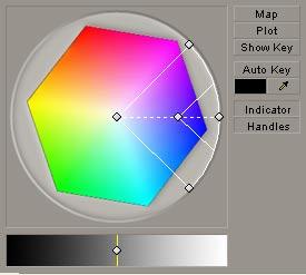 Using the chroma key graph to modify key colors and perform an auto key To modify your key colors directly within the chroma key graph or perform an auto key, click the triangle next to the Graphical