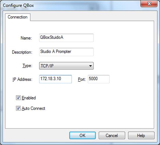 Configuration 3. Right Click and click Add to open the Configure QBox window. Enter the details of the QBox.