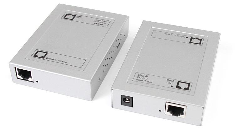 Introduction The POEINJ100 10/100 Mbps device converts standard 90-260V AC power into low-voltage DC power that can run over existing Cat5 or higher network cable to power IEEE 802.