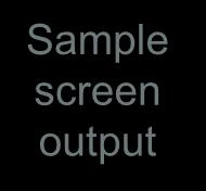 screen output