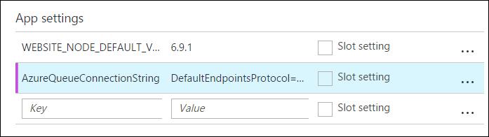 b. Value: enter the Connection String for the Azure Account that