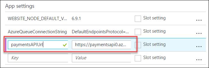 Value: enter the HTTPS URL for the Payments API App with /api/nvp appended to