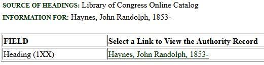 7. To make doubly sure that you have the correct person, or if birth and death dates are not available (like with John Robert Haynes above), then click on the red button with the text Authorized