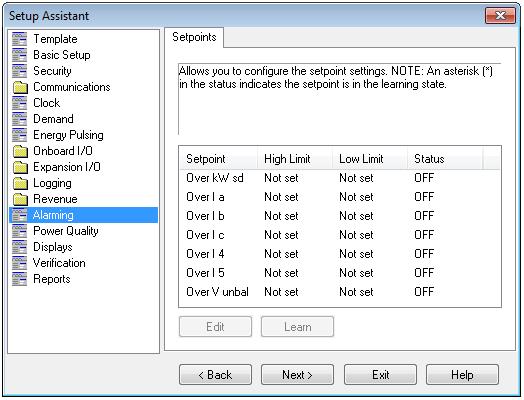 Chapter 5: Using the Setup Assistant ION Setup 3.0 Device configuration guide Note ION Setup (version 2.1 and later) supports user-configured holiday profiles.