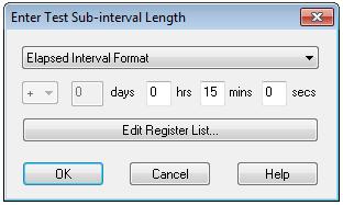 Enter the days, hours, minutes and seconds, and use the +/- drop down to indicate the interval