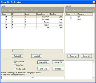Access Control Software User Manual V2.4.3.1038 Fields: Select the field to be export, the default is all, it is only to export field s content after selecting.
