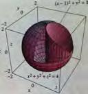 Example Find the volume of the region D that lies inside both the sphere x 2 + y 2 + z 2 = 4 and the cylinder x 2 + y 2 2x = Solution The cylinder S is given by (x 1) 2 + y 2 = 1, so any point P(x,
