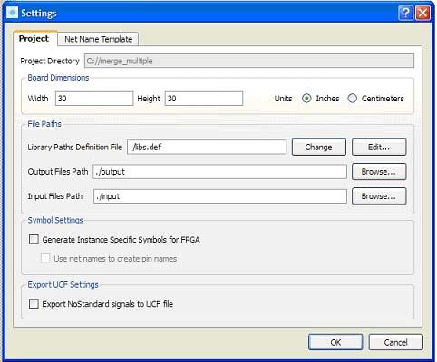 Merging Discrete Designs Page 9 Figure 8. Project Settings Dialog Box 4. On the File menu, select Merge Different Projects. Merging discrete designs is done with the Merge Design form (Figure 9). 5.