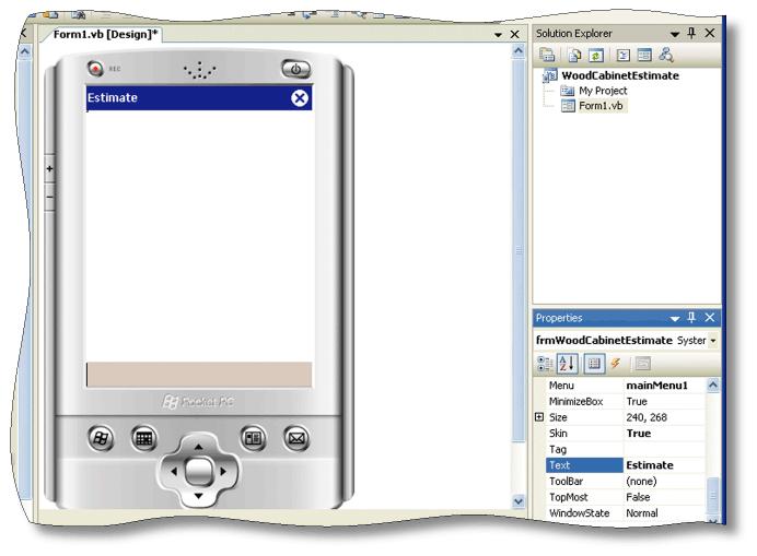 Placing Objects on the PocketPC Form Object Chapter