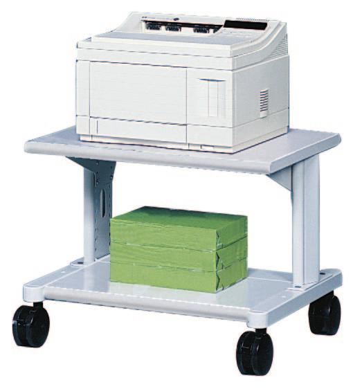 Peripheral Cart Supports laser printers, scanners, workstation servers, fax machines and small copiers; slides conveniently under worksurface Includes bottom shelf