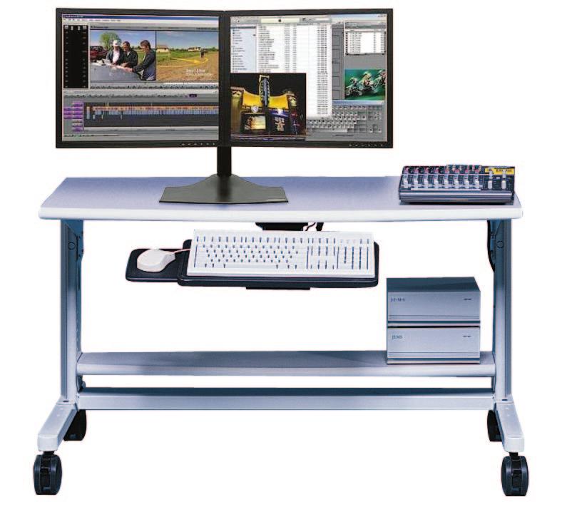 Training Station Provides ample desktop space for a large monitor and reference materials Accepts optional CPU holders for added convenience and space