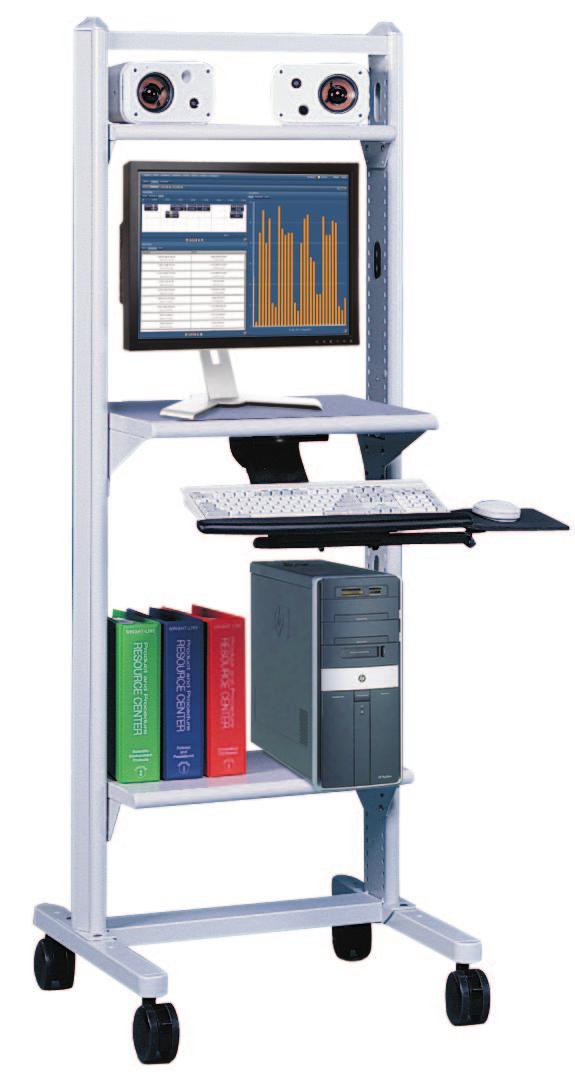 separately TCPK0024 73"H x 26"W x 30"D 117 pounds Graphics & CAD Cart Accommodates large dual CRT or flat screen monitors Provides undersurface shelf for