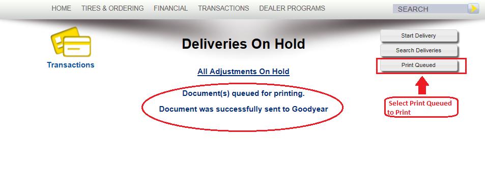 5. To print the document for your records Select Send & Queue.