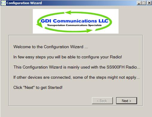 9 Configuration Wizard The configuration wizard was designed to step through the configuration of a