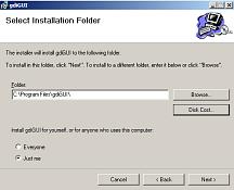 If there is a previous version of the GDI GUI already installed the msi will prompt you to remove it.